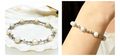 TPL02A 珍珠灯高级白色养殖淡水纽扣珍珠链手链