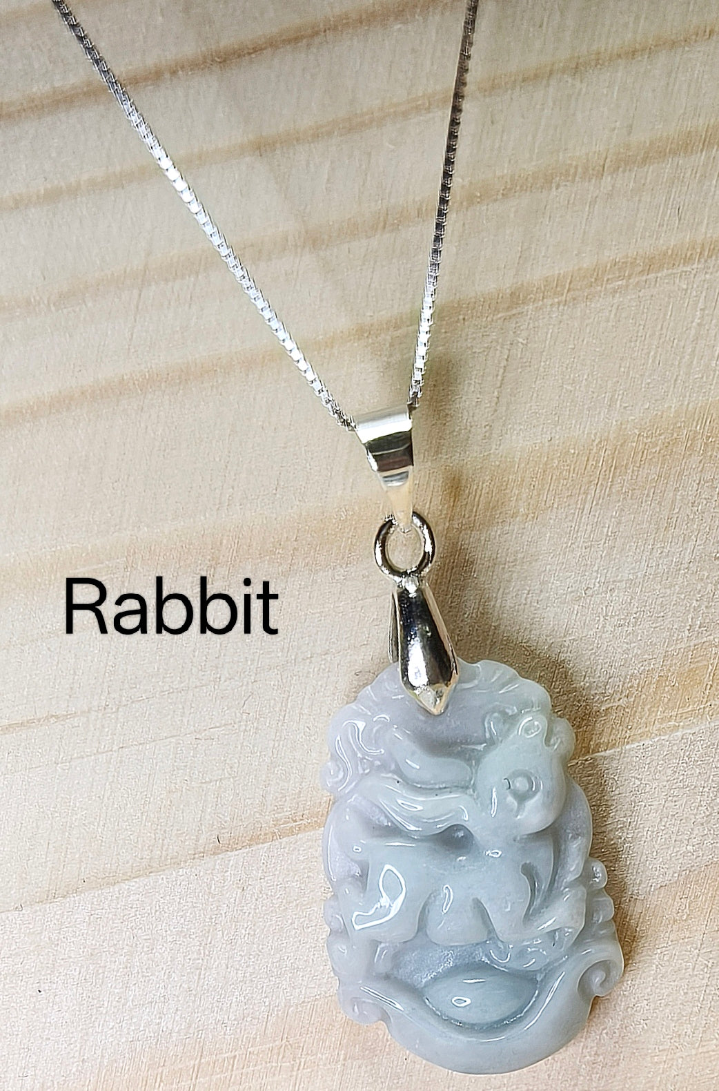 MYJ01 PREMIUM Myanmar Grade A Jadeite Animal Pendant Necklace (Chain / Cord)