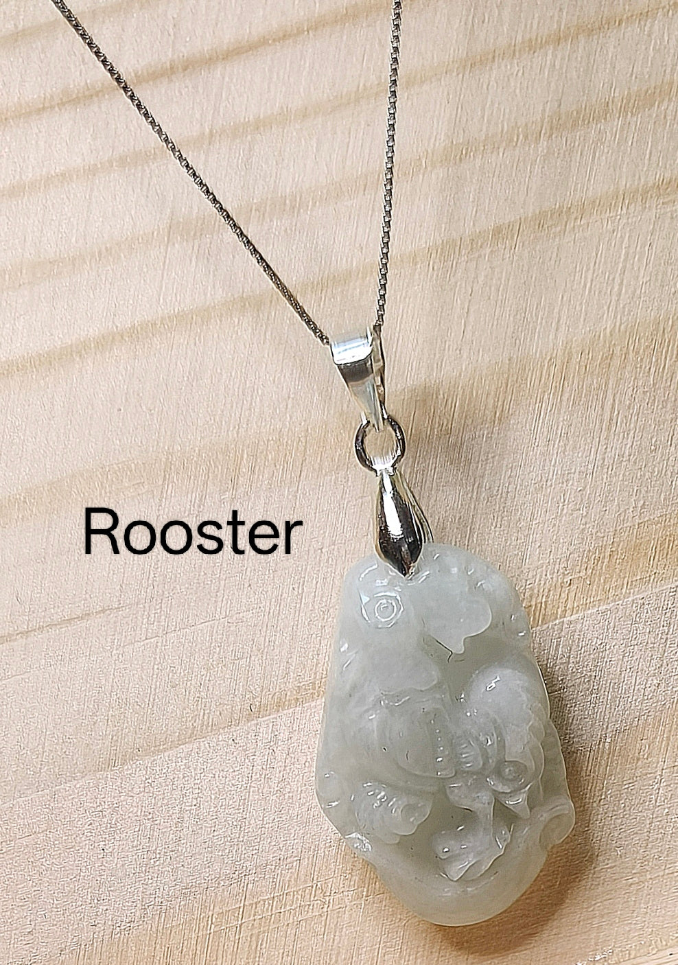 MYJ01 PREMIUM Myanmar Grade A Jadeite Animal Pendant Necklace (Chain / Cord)