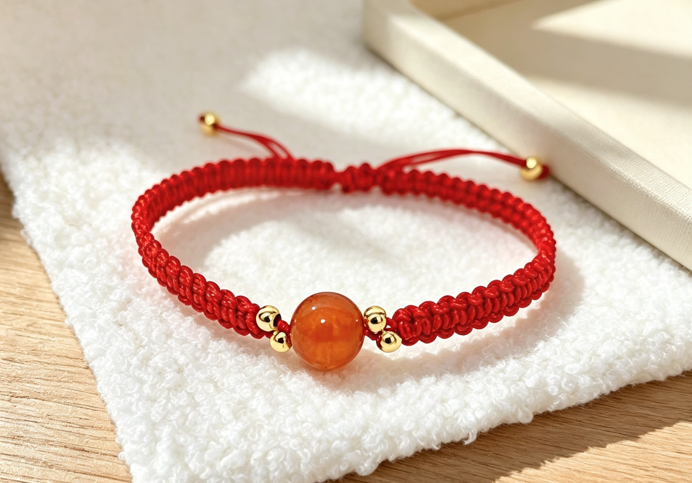 GOOD02- PREMIUM Good'ness Hand Braided Natural Beaded Adjustable Bracelet