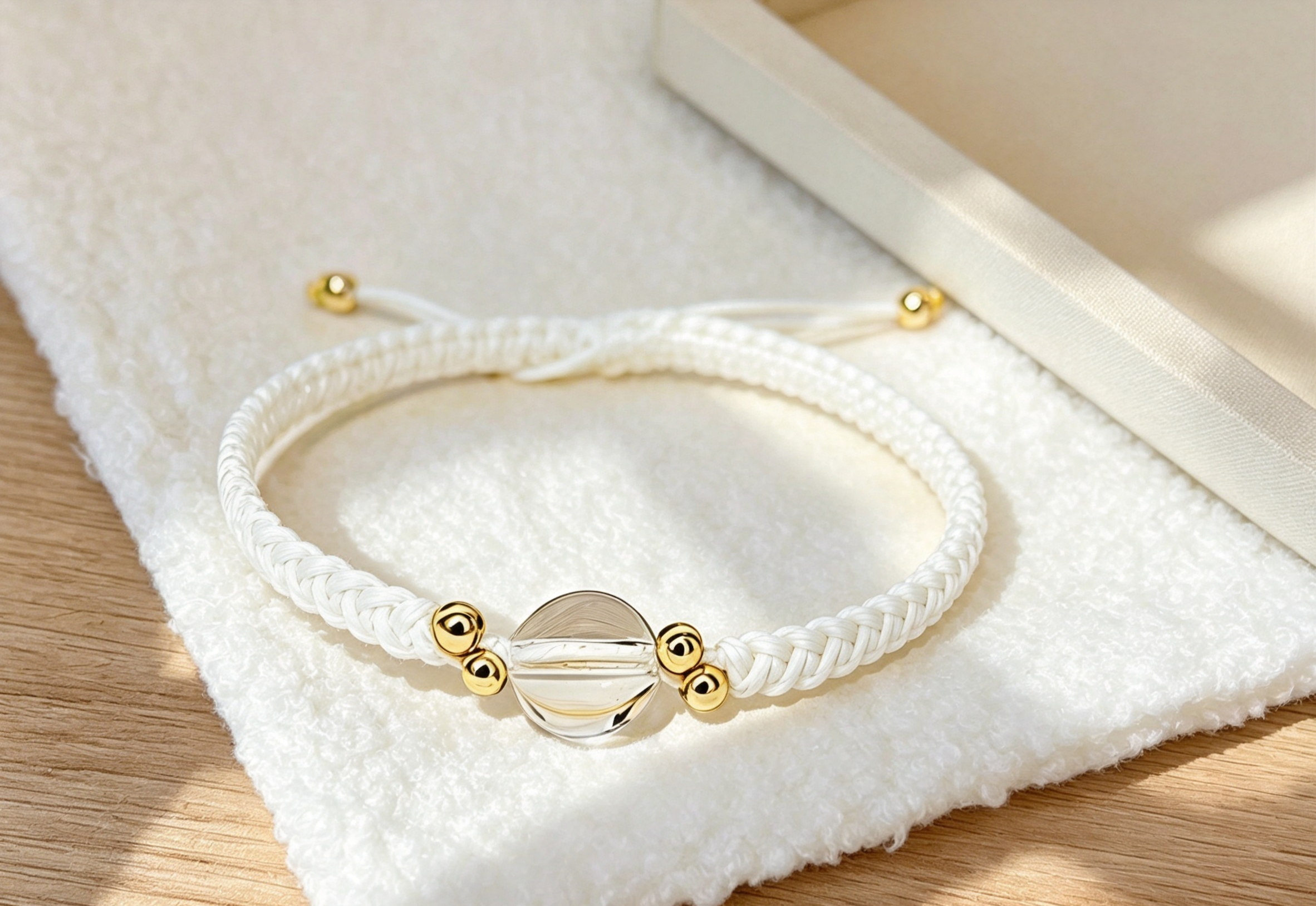 GOOD02- PREMIUM Good'ness Hand Braided Natural Beaded Adjustable Bracelet