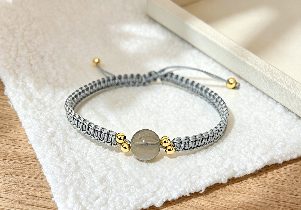 GOOD02- PREMIUM Good'ness Hand Braided Natural Beaded Adjustable Bracelet