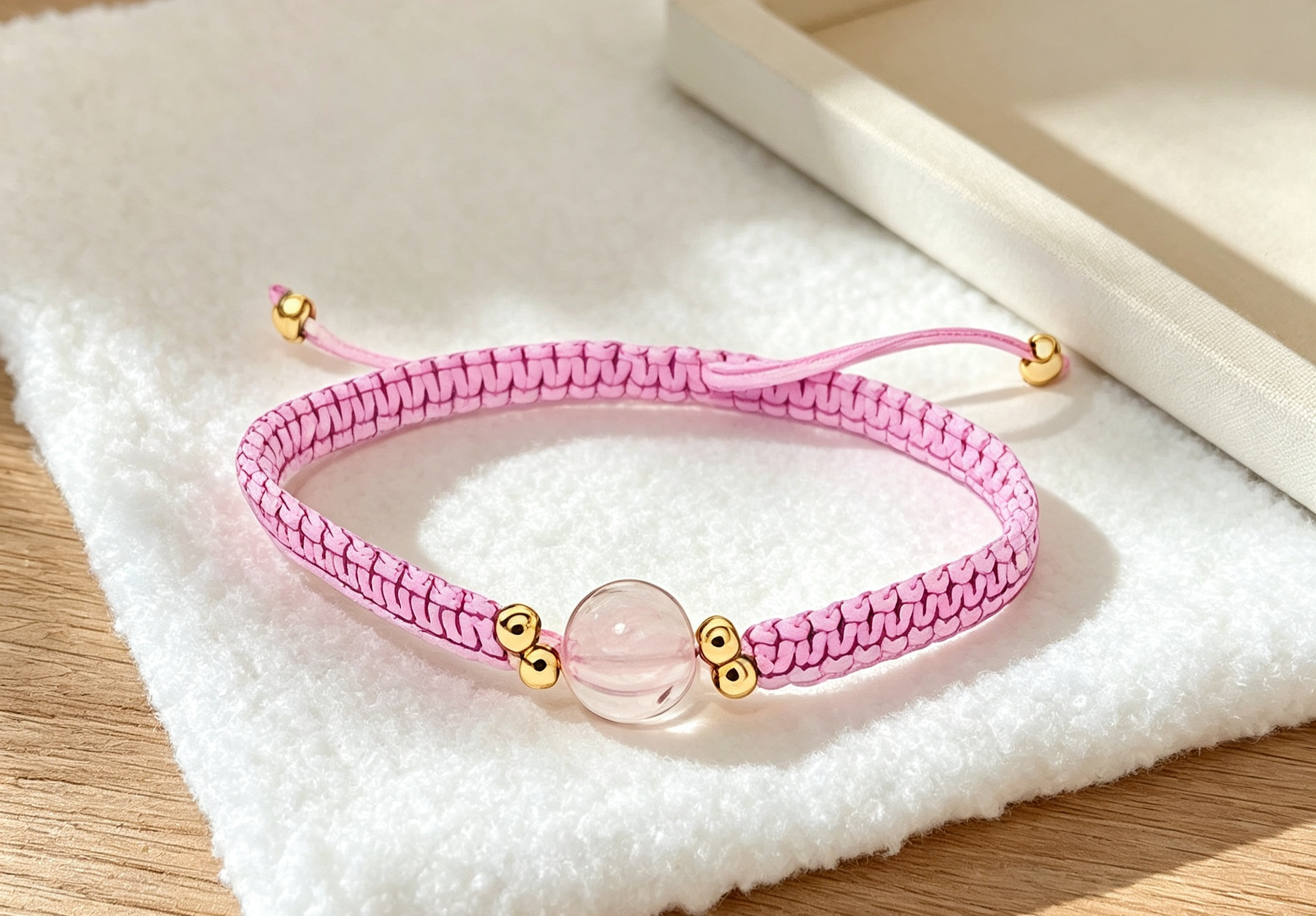 GOOD02- PREMIUM Good'ness Hand Braided Natural Beaded Adjustable Bracelet