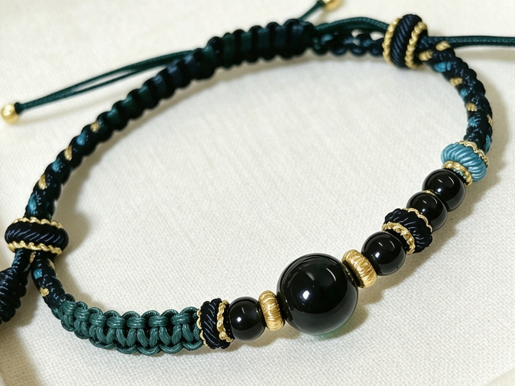 GOOD13 - PREMIUM Good'ness Hand Braided Natural Beaded Adjustable Bracelet