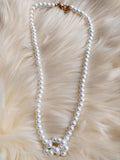 TWOS11 - PREMIUM Glass Imitation Beaded Chain Pearl Chain Necklace