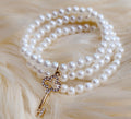 TWOS07 - PREMIUM Acrylic Imitation Beaded Pearl Chain Bracelet