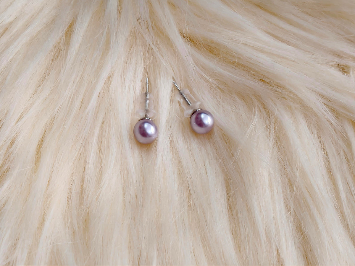 TWOS01 - PREMIUM Glass Imitation Pearl Earstuds