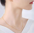 NKS01 Silver Light PREMIUM 316L Stainless Steel Gold Plated 500mm Chain Necklace