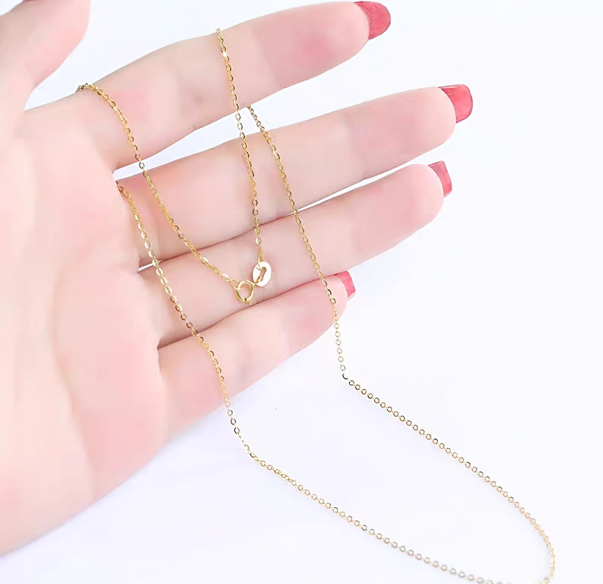 NKS01 Silver Light PREMIUM 316L Stainless Steel Gold Plated 500mm Chain Necklace