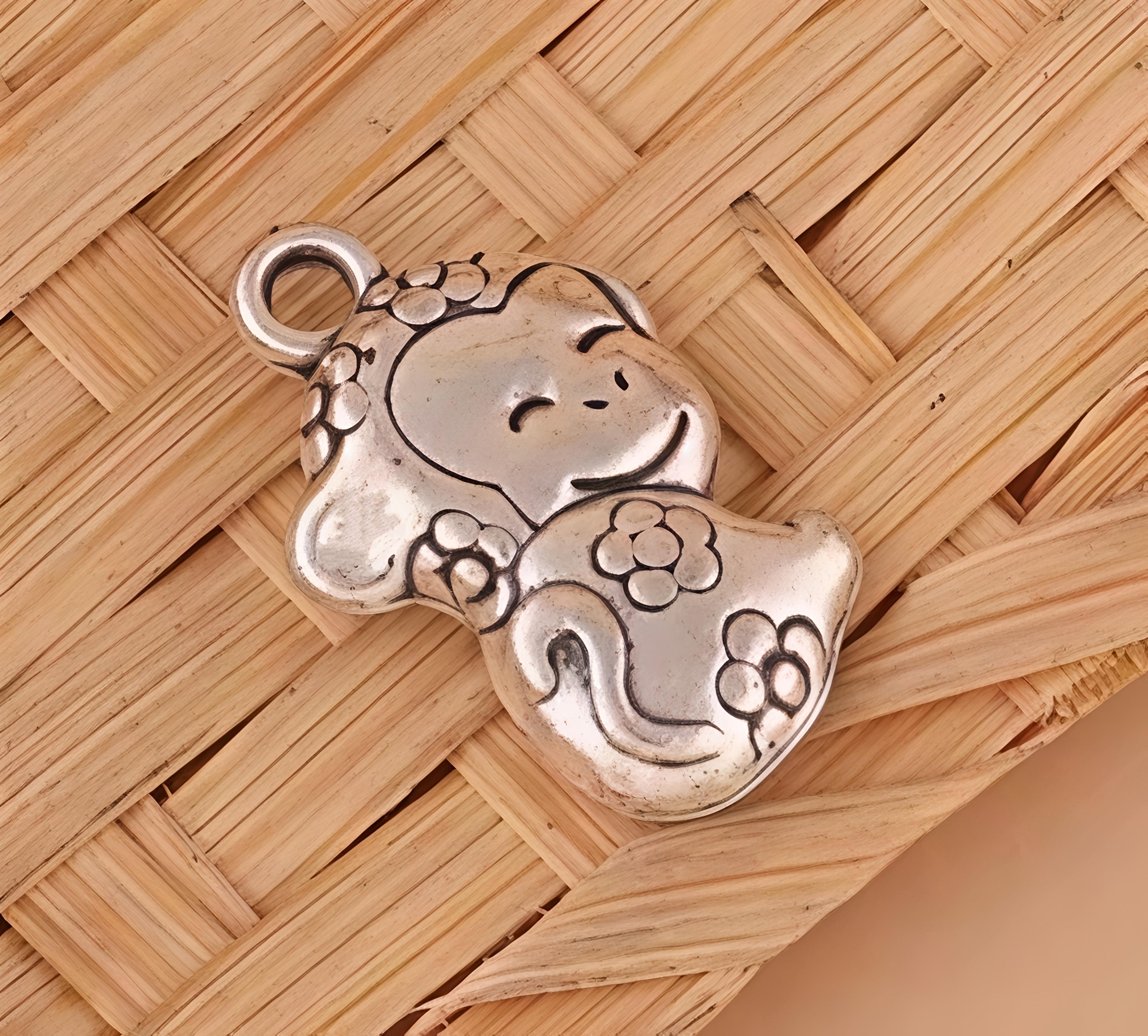 SGD$0 Redemption (7): Tibetan Silver Happy Animal Charm ClipOn / Pendant