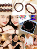 CSL01 Crystal Light PREMIUM Classic Natural Wine Red Garnet Elastic Bracelet