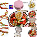 BGM02 PREMIUM Charming Scarlet Adjustable Charmed Bracelet + Natural Nanjing Yuhua Agate + Jewellery Zipper Box Mystery Set