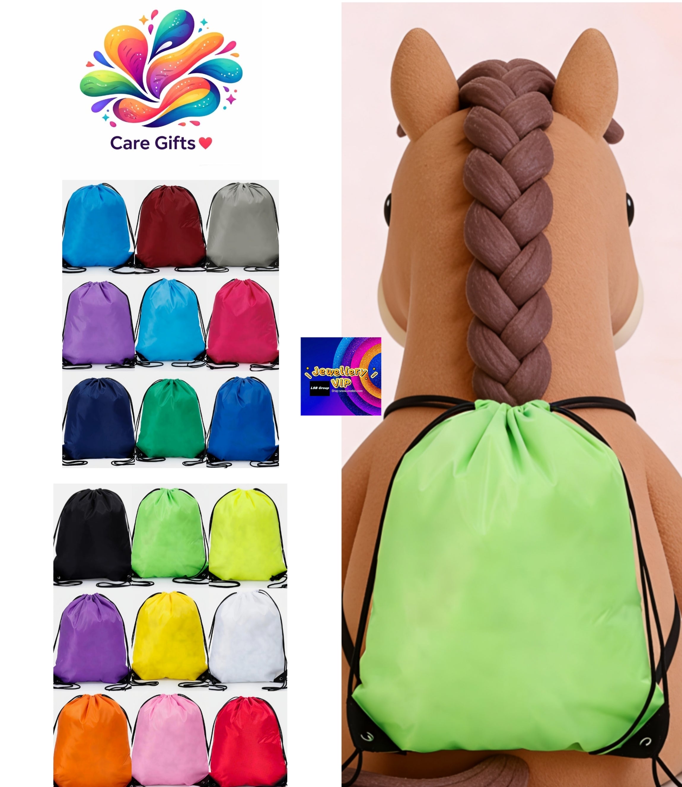 TGO01 We Care ♥️ Colour Therapy Drawstring