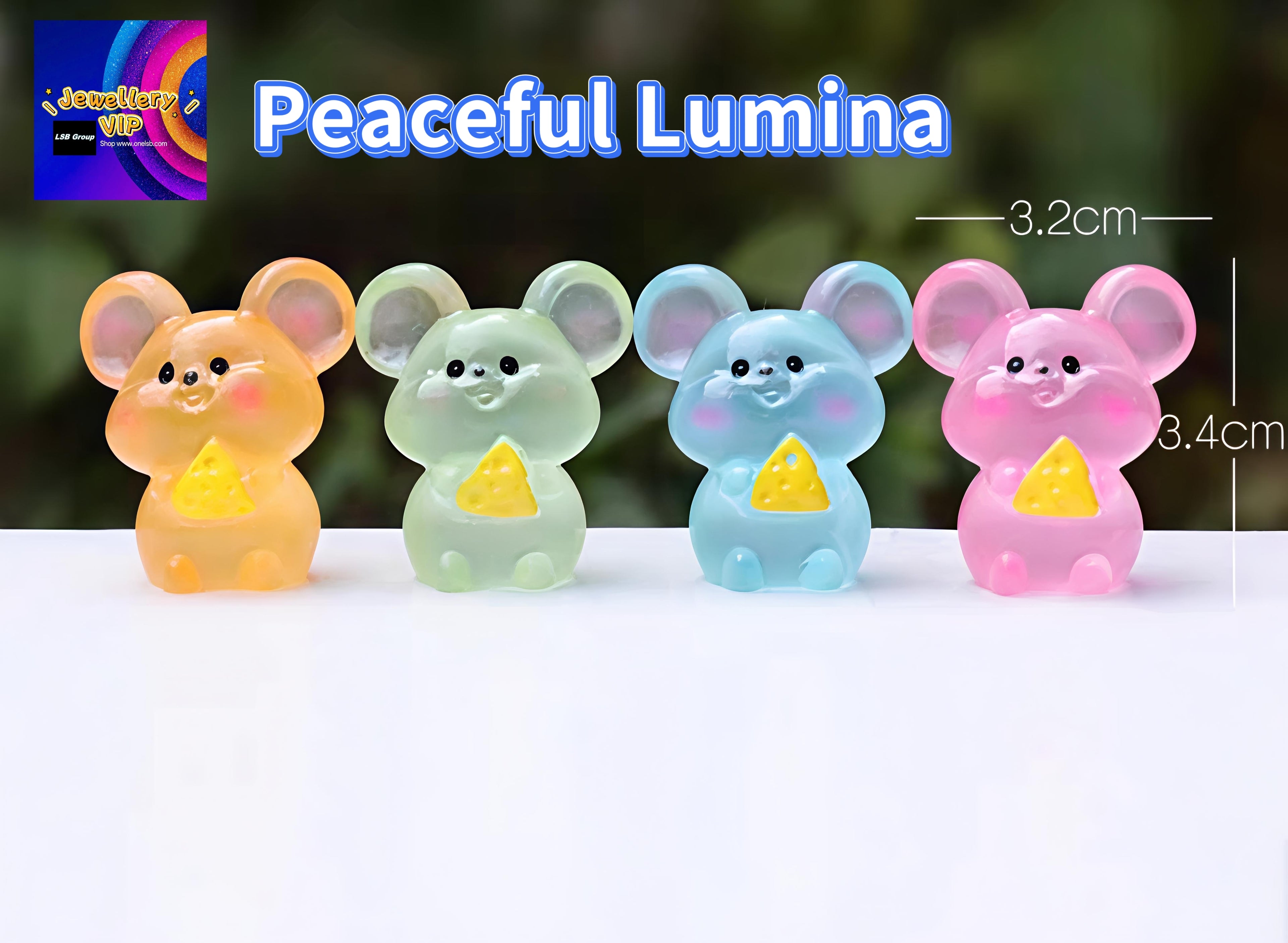 SCO02 FREE Glow in the Dark The Blue Therapy Peaceful Lumina Jewellery VIP Mascot Miniature