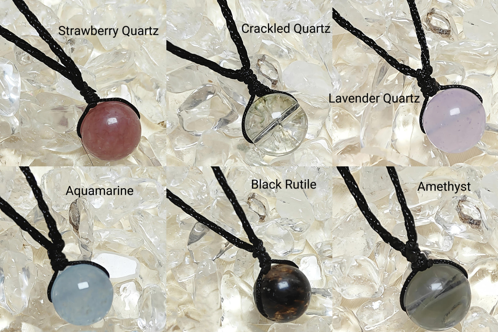 BGM01 PREMIUM Gentle Bit Bit Natural Crystals Hand Braided Bracelet+Necklace+Ear studs Mystery Jewellery Box Set