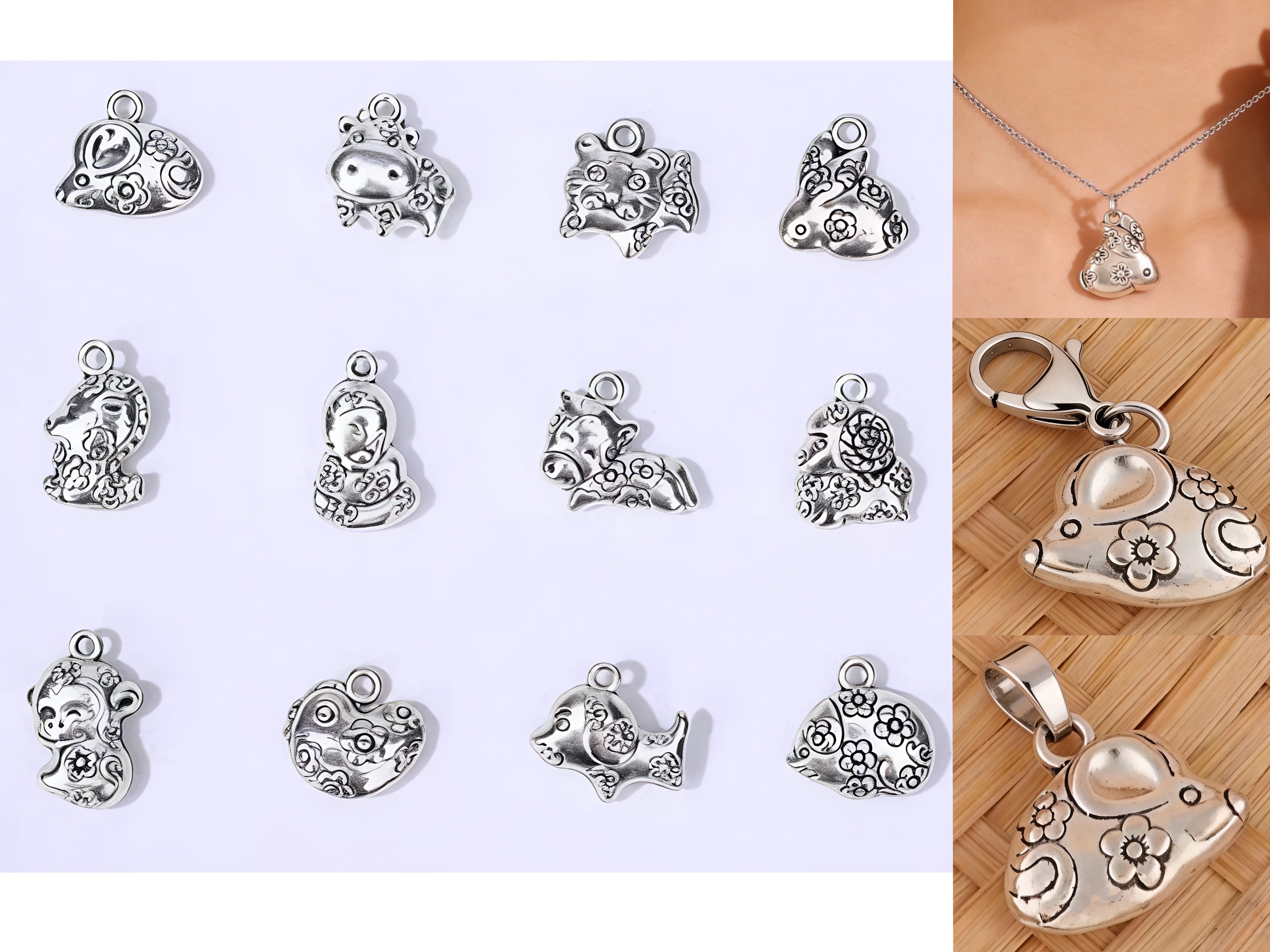 SGD$0 Redemption (7): Tibetan Silver Happy Animal Charm ClipOn / Pendant