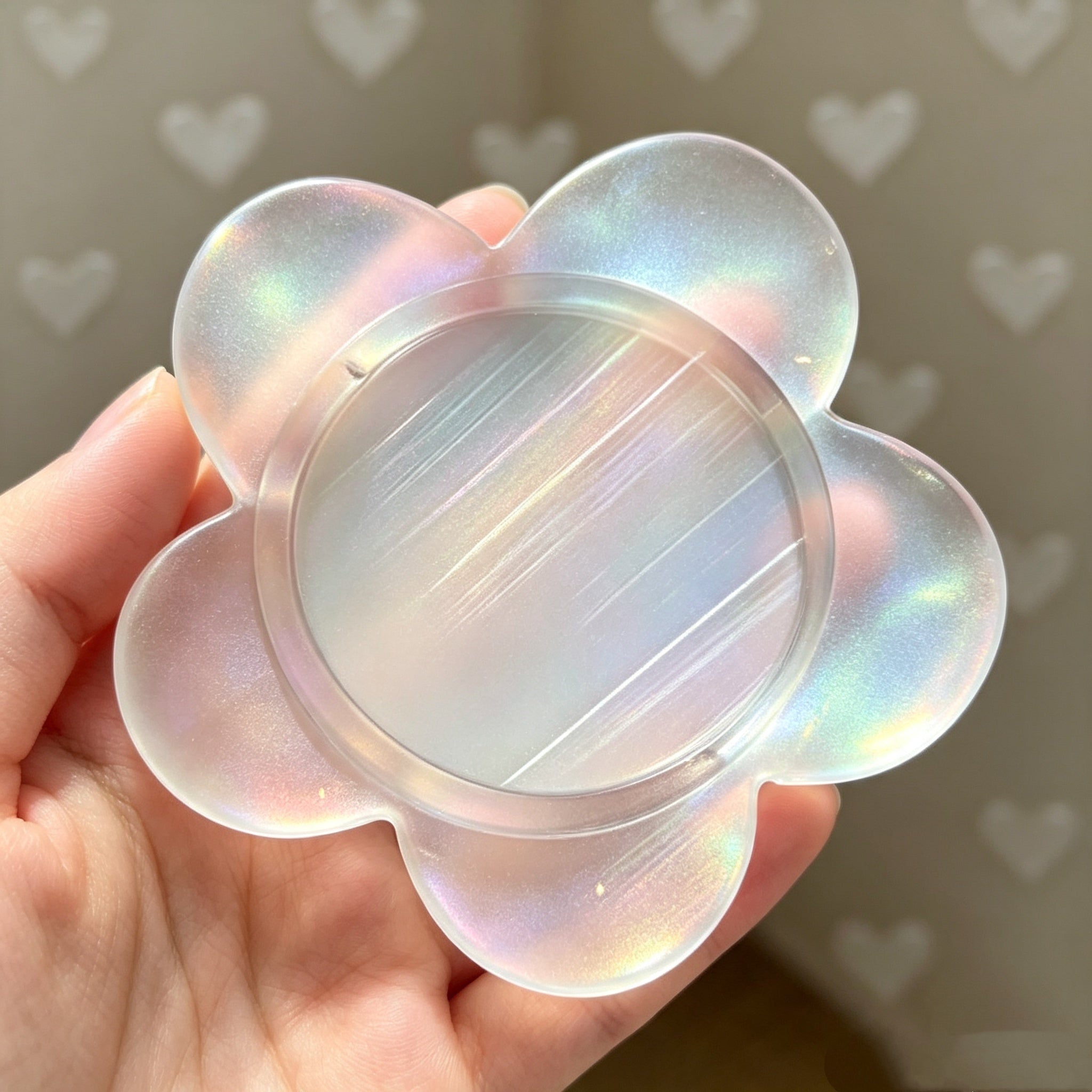 DRN02 Selenite Flower Plate