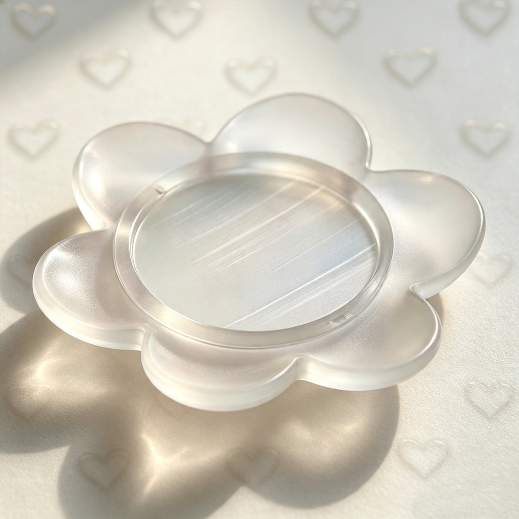 DRN02 Selenite Flower Plate