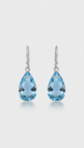 Celeste Blue Gemstone Drop Earrings